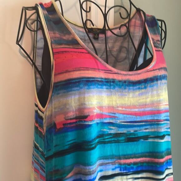 Cupio beach cover with black mesh trim multi color M - Picture 7 of 9